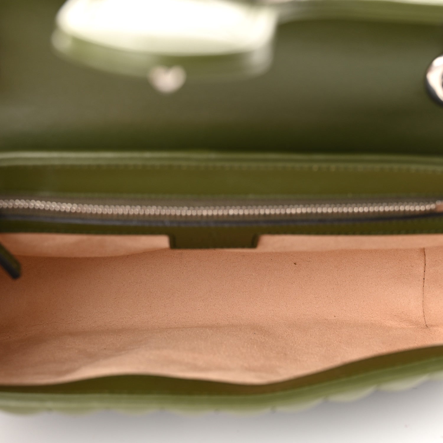 Gucci Calfskin Matelasse Aria Small GG Marmont Shoulder Bag Military Wood 5 of 9