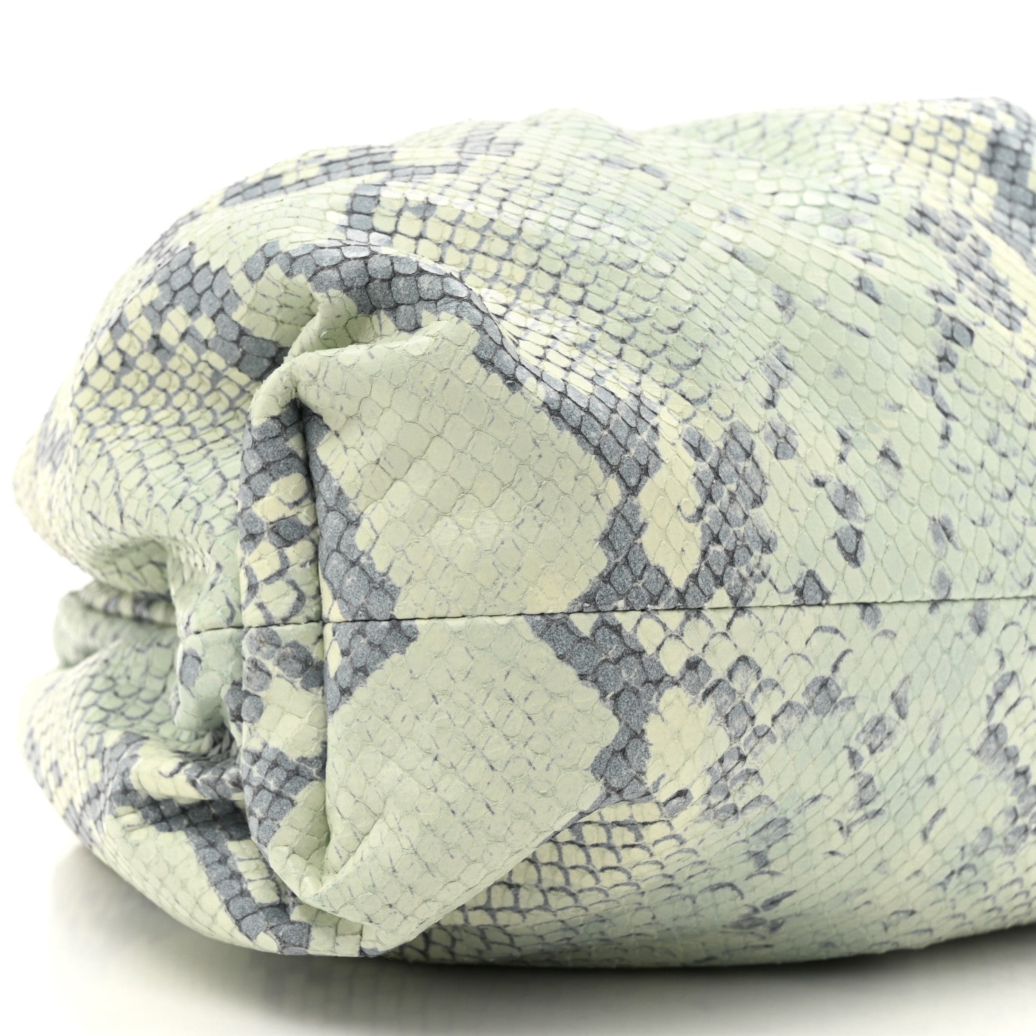 Bottega Veneta Goatskin Snakeskin The Pouch Oversized Clutch Cantaloupe 10 of 10