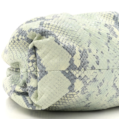Bottega Veneta Goatskin Snakeskin The Pouch Oversized Clutch Cantaloupe 10 of 10