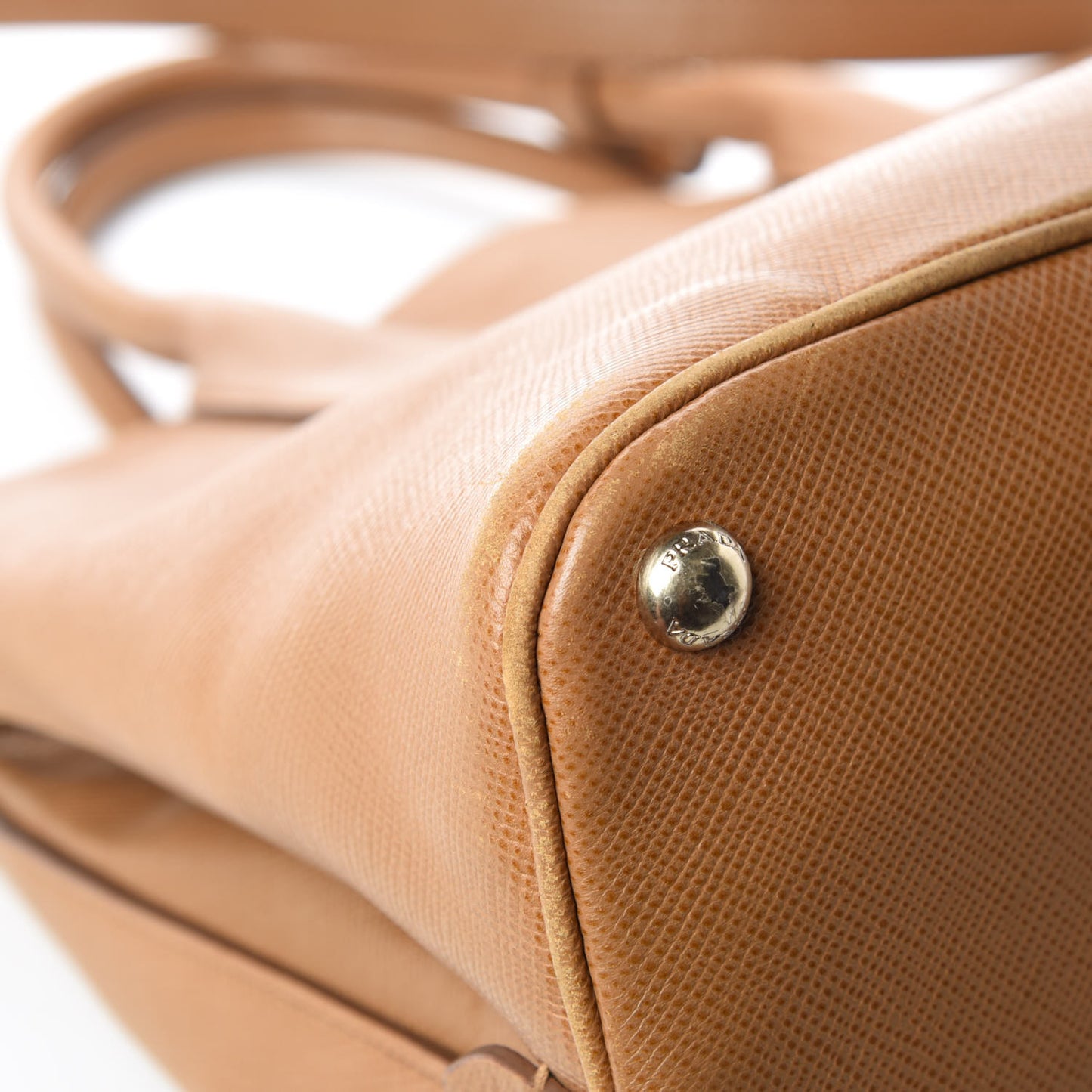 Saffiano Cuir Open Promenade Tote Caramel