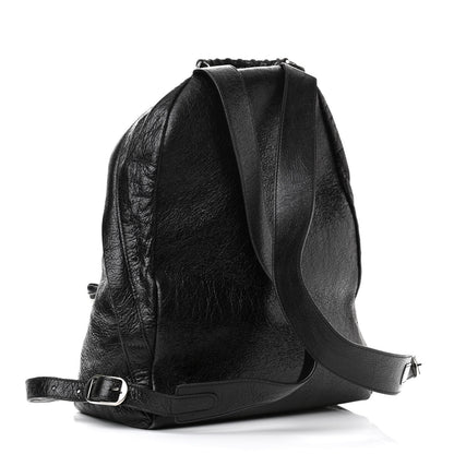 Balenciaga Agneau Classic Silver Hardware Backpack Black 3 of 11