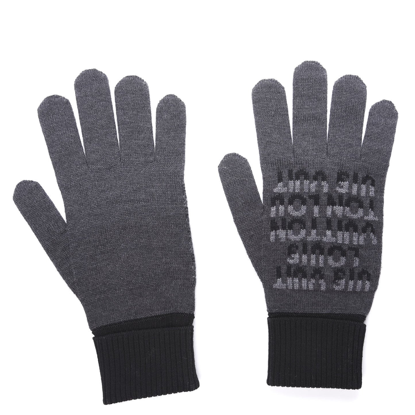 Wool Logo Gloves Grey