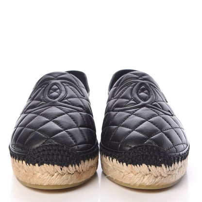 Chanel Lambskin Quilted CC Espadrilles 40 Black 2 of 11