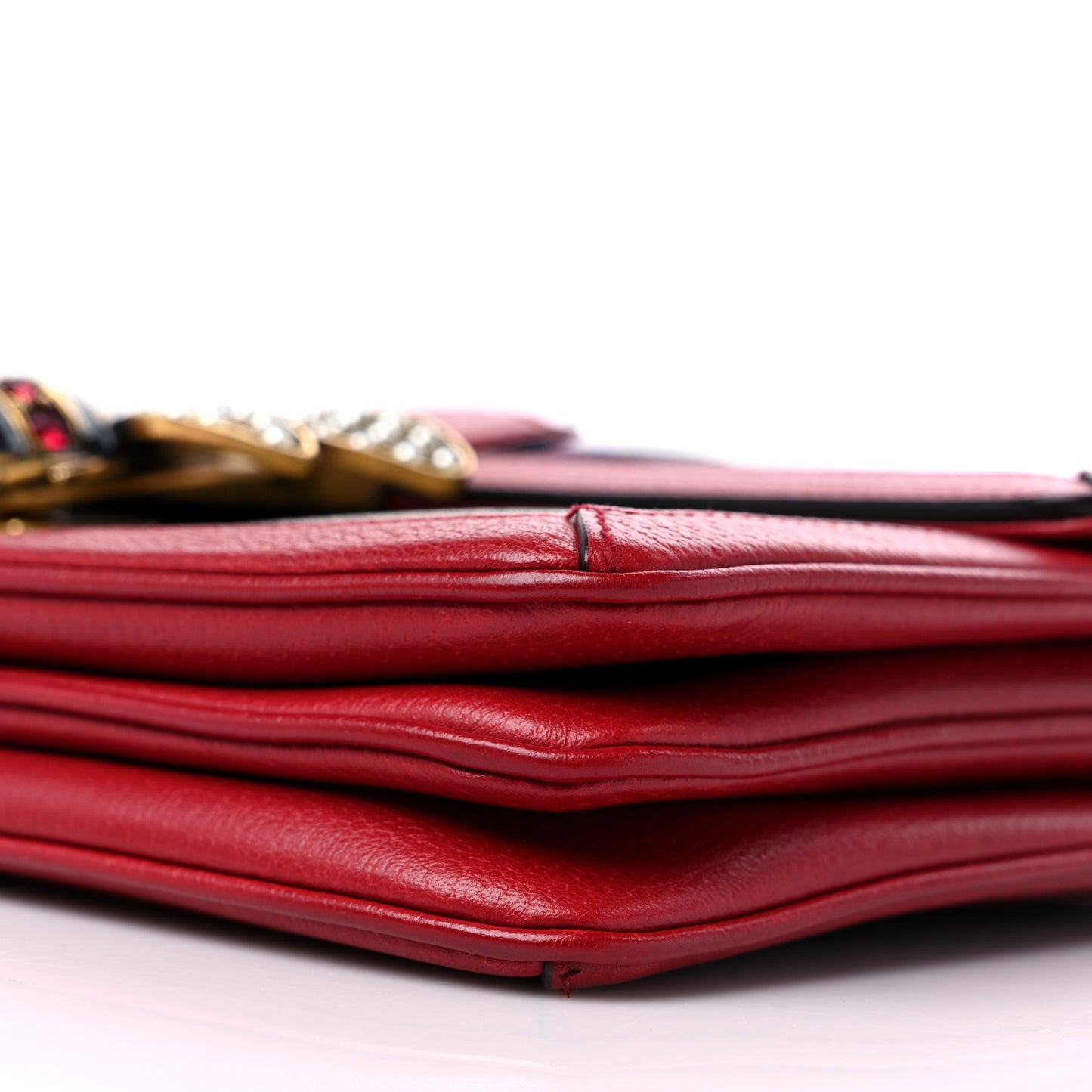 GG Supreme Monogram Medium Queen Margaret Shoulder Bag Red
