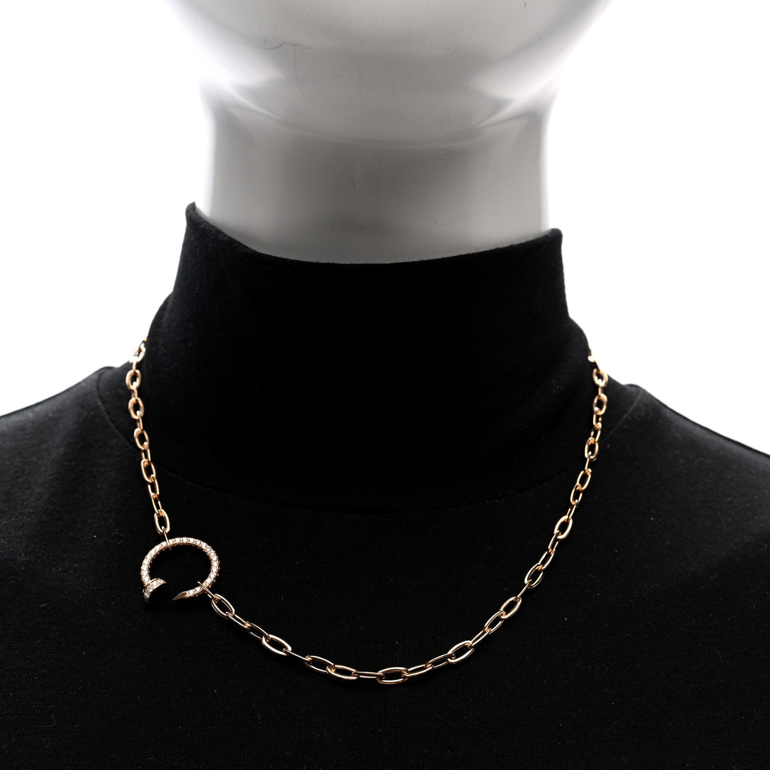 Cartier 18K Pink Gold Diamond Juste Un Clou Chain Necklace 2 of 4