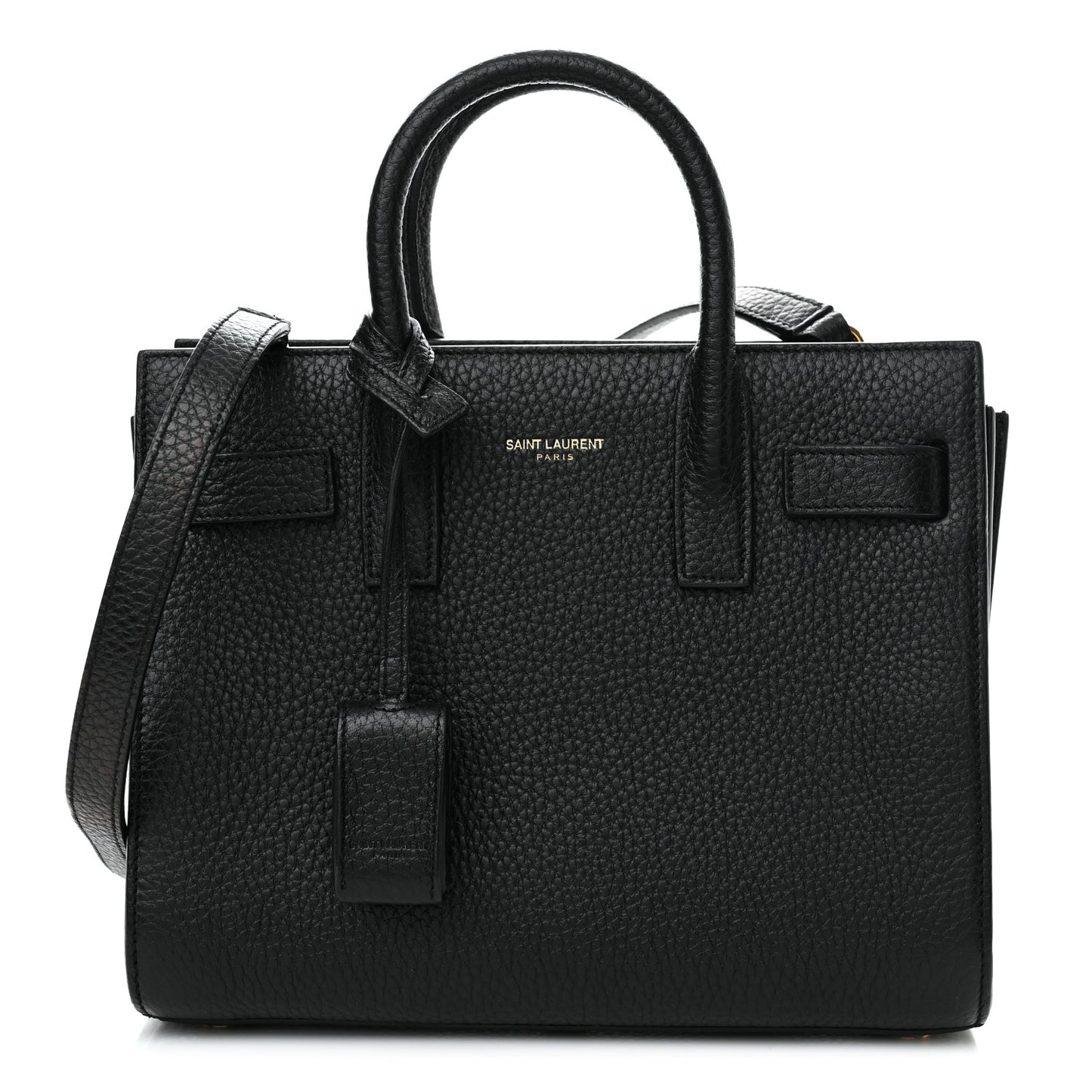 Grained Calfskin Nano Sac De Jour Black