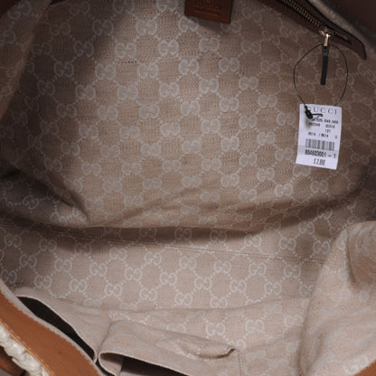 Gucci Raffia Large Santa Monica Tote Camel 5 of 8