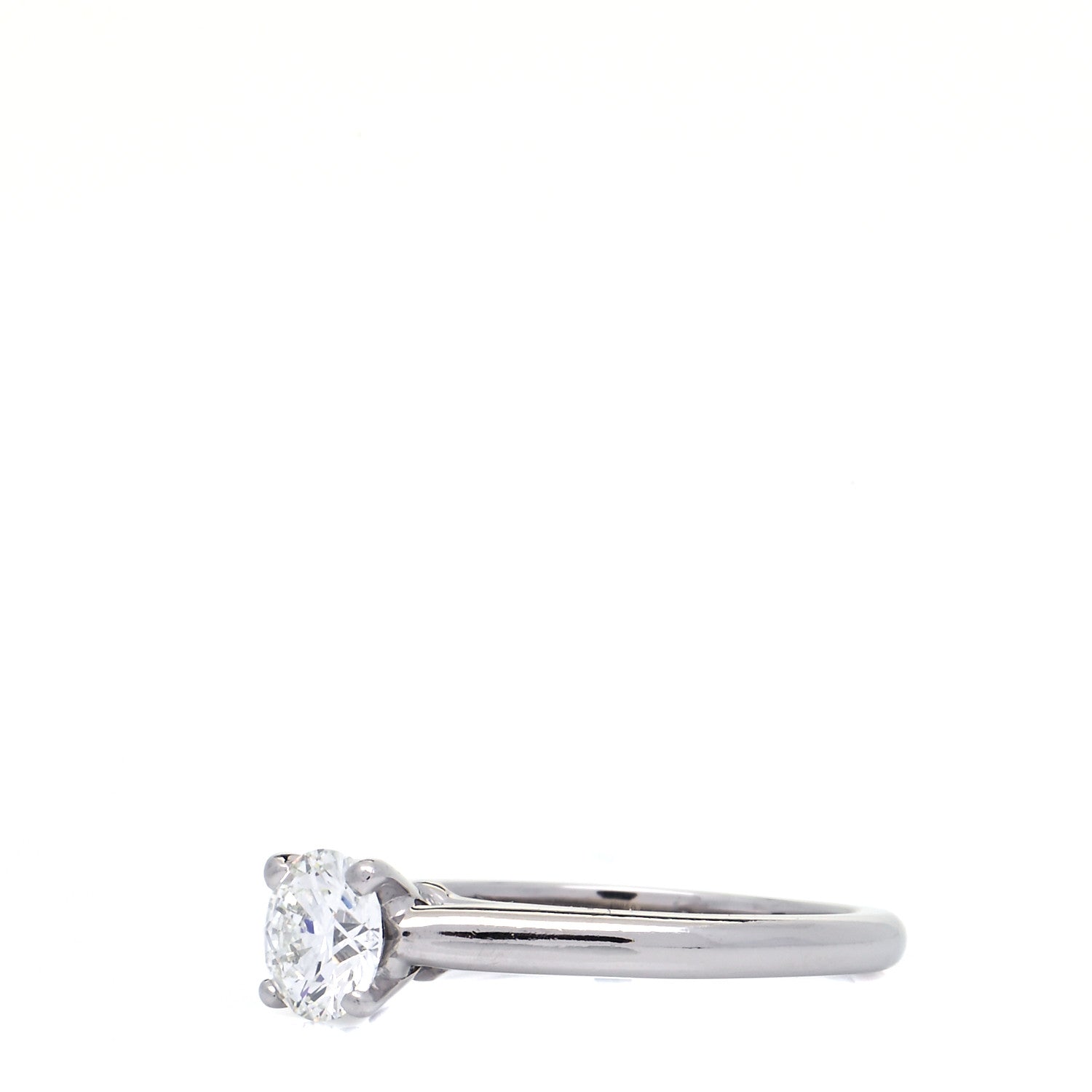 Cartier Platinum Diamond .71ct Solitaire 1895 Engagement Ring 52 6 4 of 10