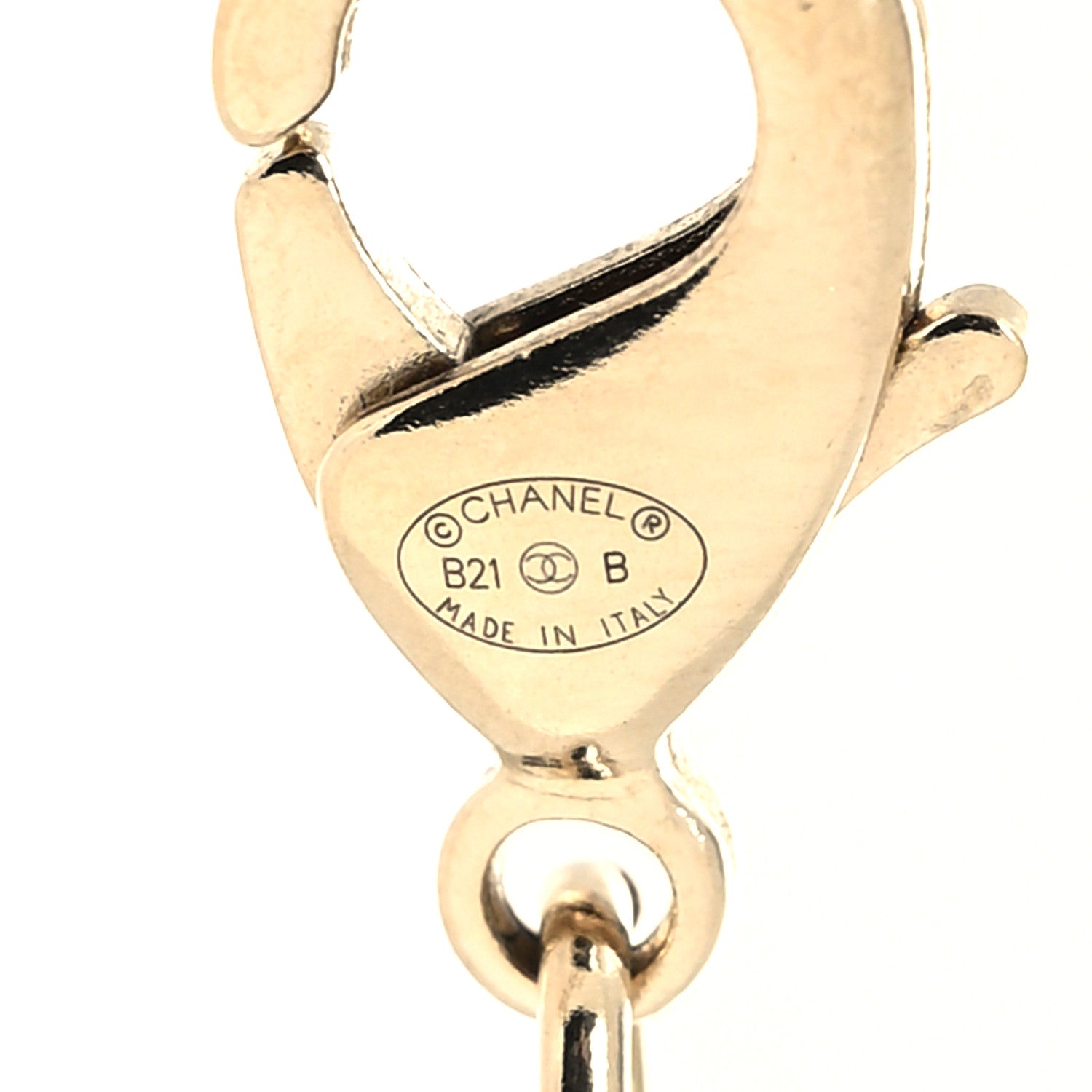 Chanel Crystal Logo CC Chain Necklace Gold 5 of 5