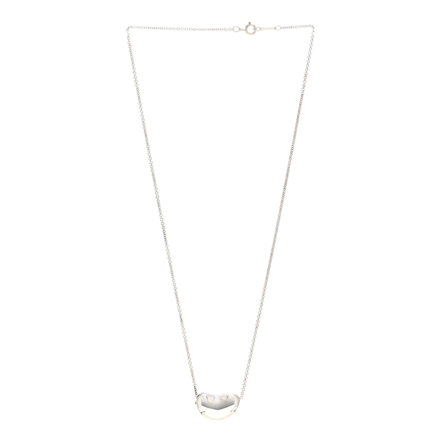 Sterling Silver 20mm Elsa Peretti Bean Pendant Necklace