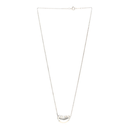Tiffany Sterling Silver 20mm Elsa Peretti Bean Pendant Necklace 3 of 5