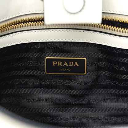Prada Saffiano Soft Calfskin Zippered Tote White 6 of 11
