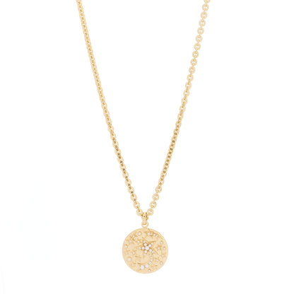 Chanel 18K Yellow Gold Diamond Comete Medallion Pendant Necklace 1 of 5