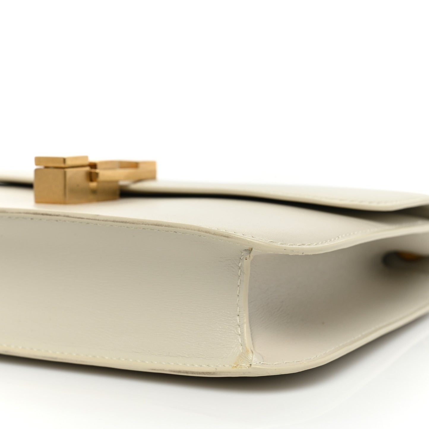 Smooth Calfskin Carre Satchel Crema Soft