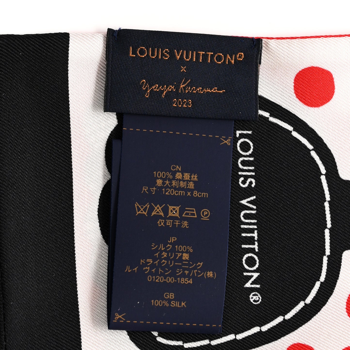LV x YK Infinity Dots Bandeau Red White