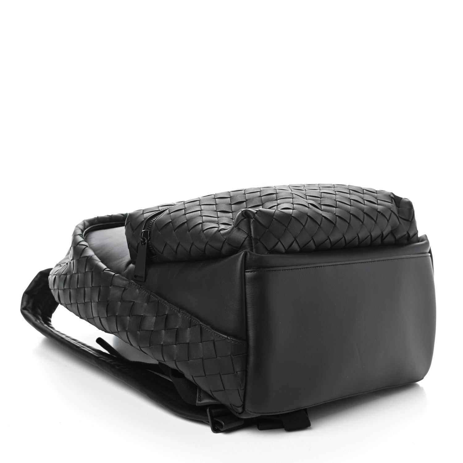 Bottega Veneta Smooth Calfskin Intrecciato Backpack Black 5 of 17