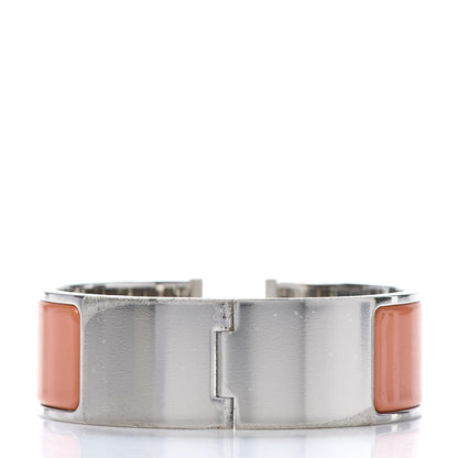 Hermes Enamel Wide Clic Clac H Bracelet PM Peach Melba 3 of 4