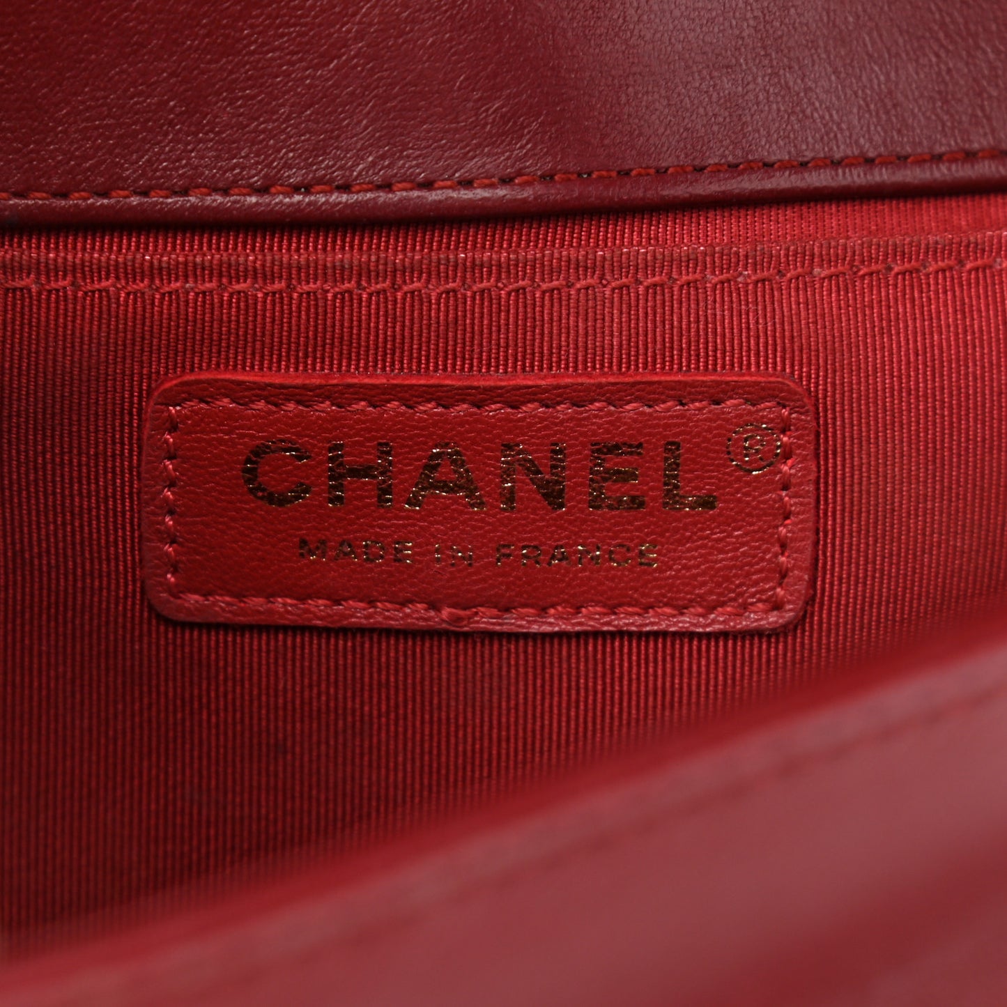 Calfskin Quilted Medium Boy Flap Red