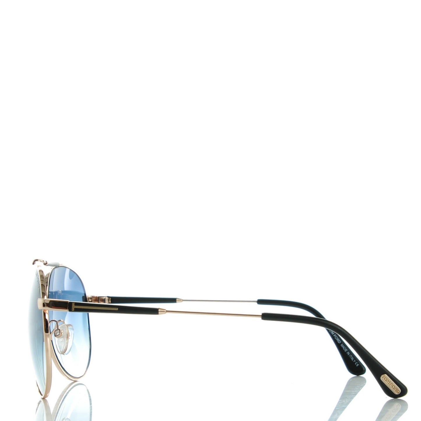 Rick Aviator Sunglasses TF378 Rose Gold Blue