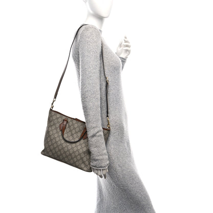 Gucci Soft GG Supreme Monogram Small Crossbody Tote Beige Cuir 2 of 10