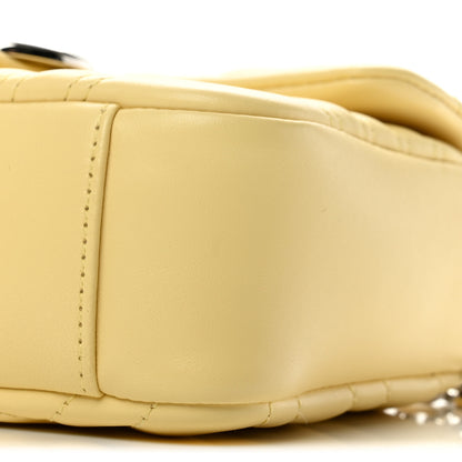Gucci Lambskin Matelasse Small GG Marmont Shoulder Bag Yellow 10 of 12