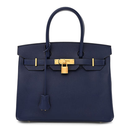 Hermes Epsom Birkin 30 Bleu Saphir 1 of 14