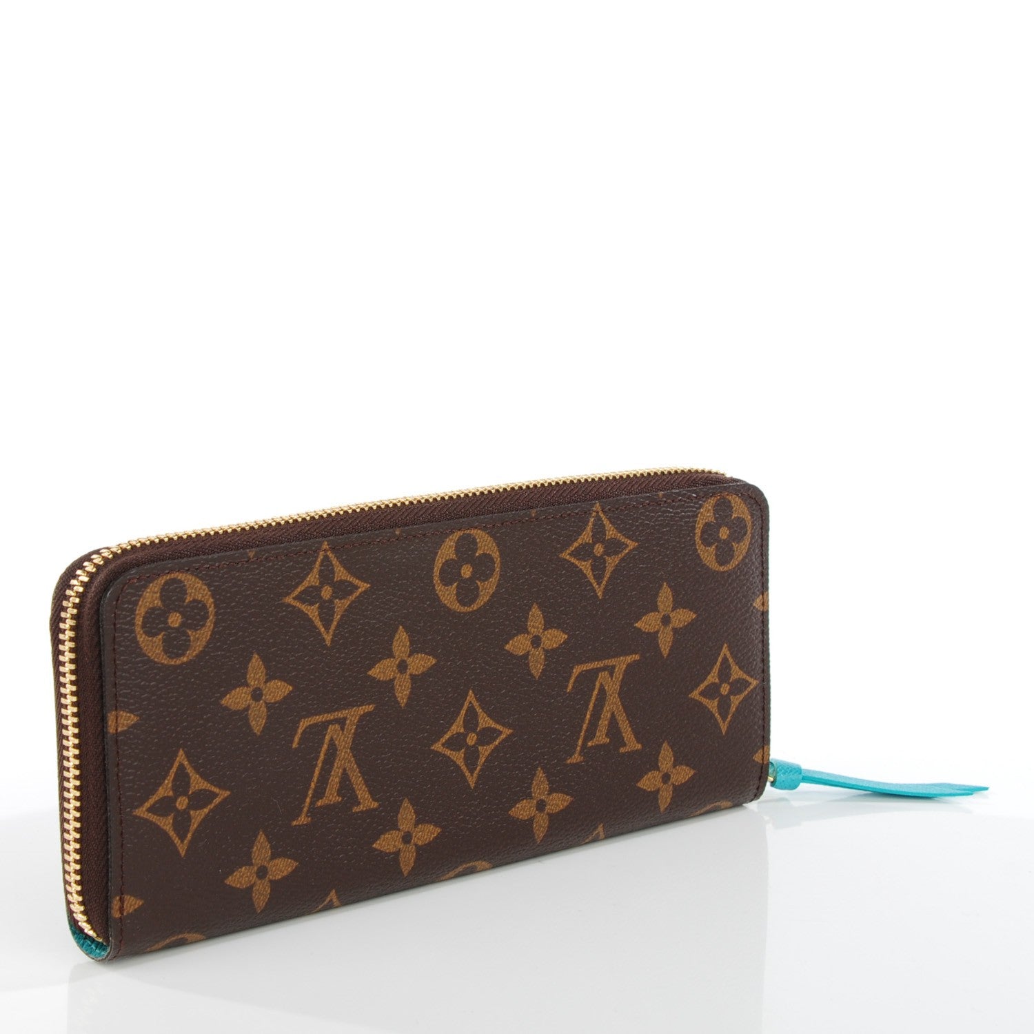 Louis Vuitton Monogram Clemence Wallet Turquoise 3 of 7
