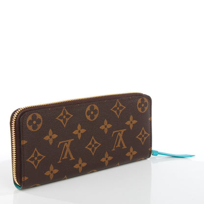 Louis Vuitton Monogram Clemence Wallet Turquoise 3 of 7
