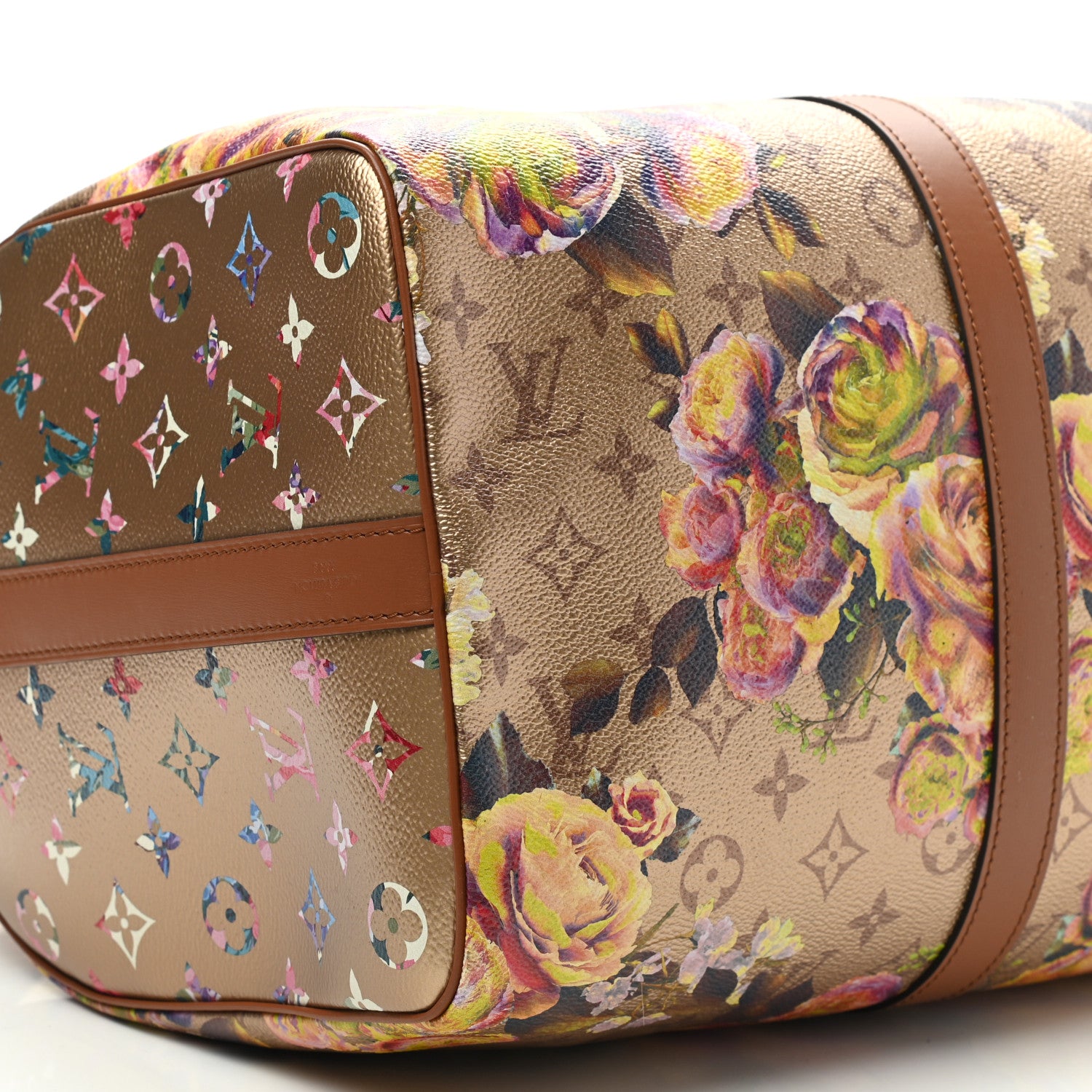 Louis Vuitton Metallic Monogram LV Garden Keepall Bandouliere 45 Gold 7 of 8