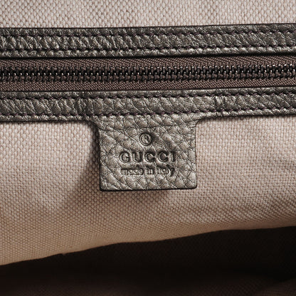 Gucci Metallic Pebbled Calfskin Medium Soho Shoulder Bag Sasso 6 of 7