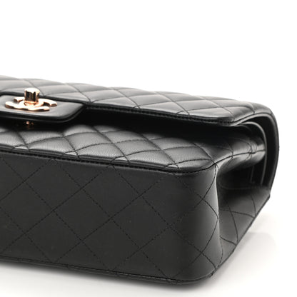 Chanel Lambskin Quilted Medium Double Flap Black 10 of 11