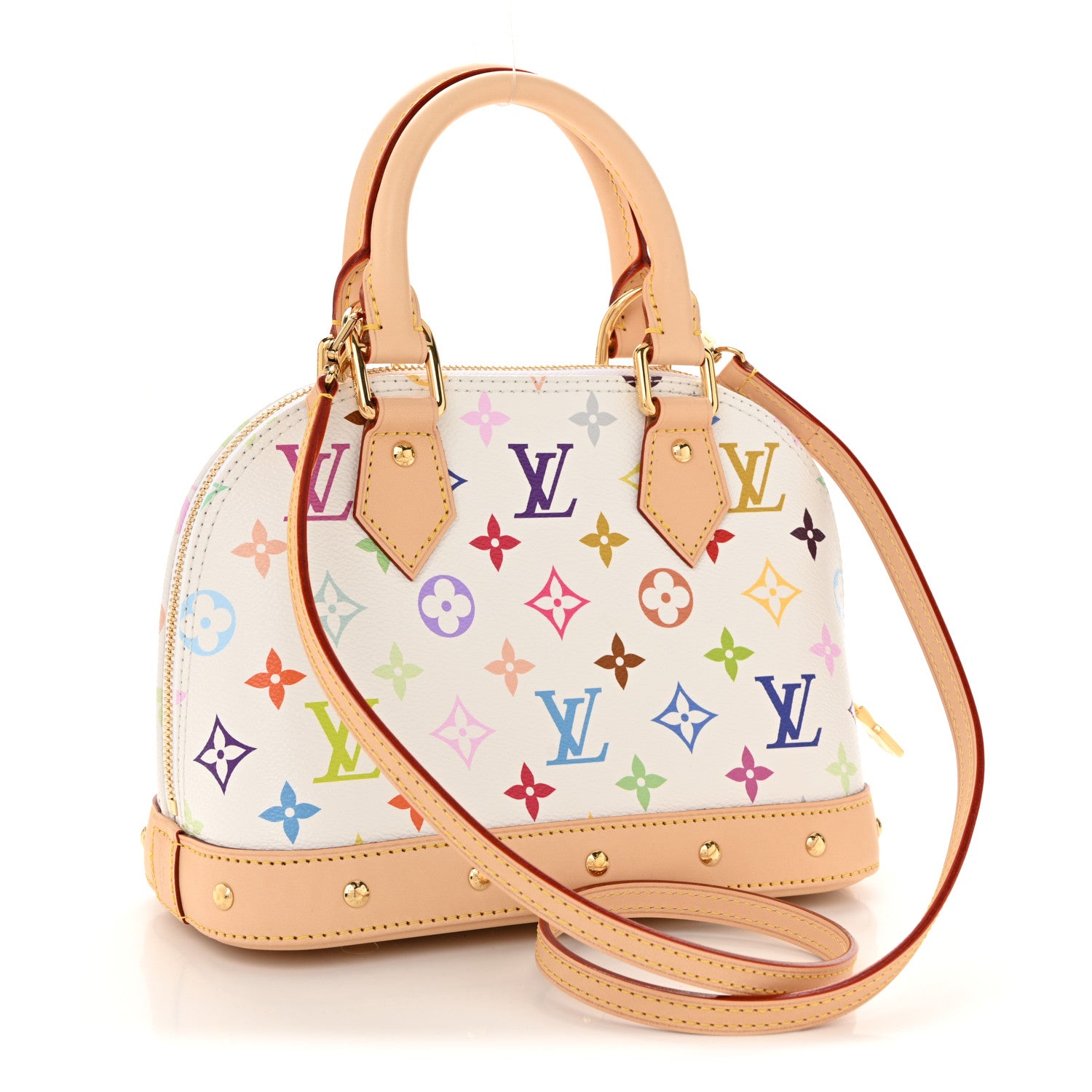 Louis Vuitton LV x TM Monogram Multicolor Alma BB White 3 of 10