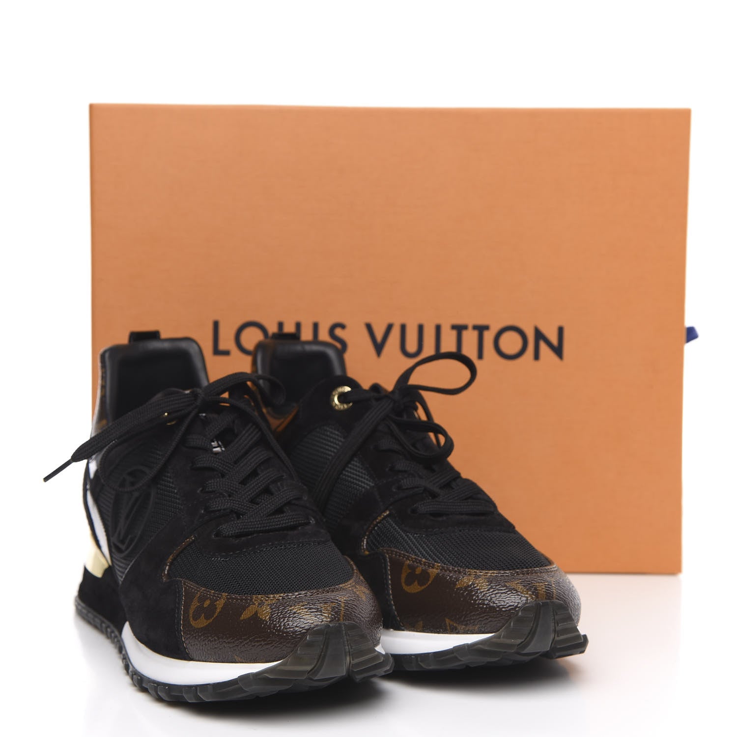 Louis Vuitton Suede Monogram Run Away Sneakers 40 Black 9 of 9