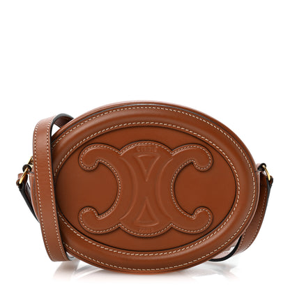 Celine Smooth Calfskin Cuir Triomphe Oval Bag Tan 1 of 13