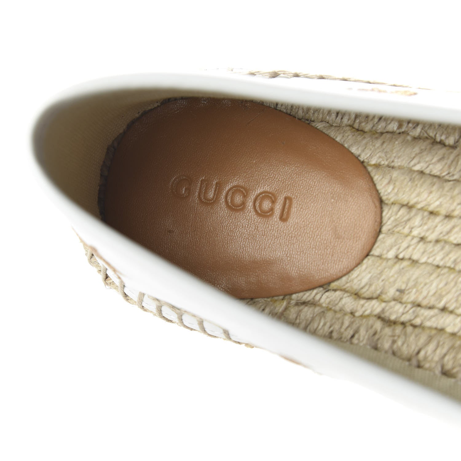 Gucci Calfskin Bee Star Embroidered Espadrilles 37 White 7 of 10