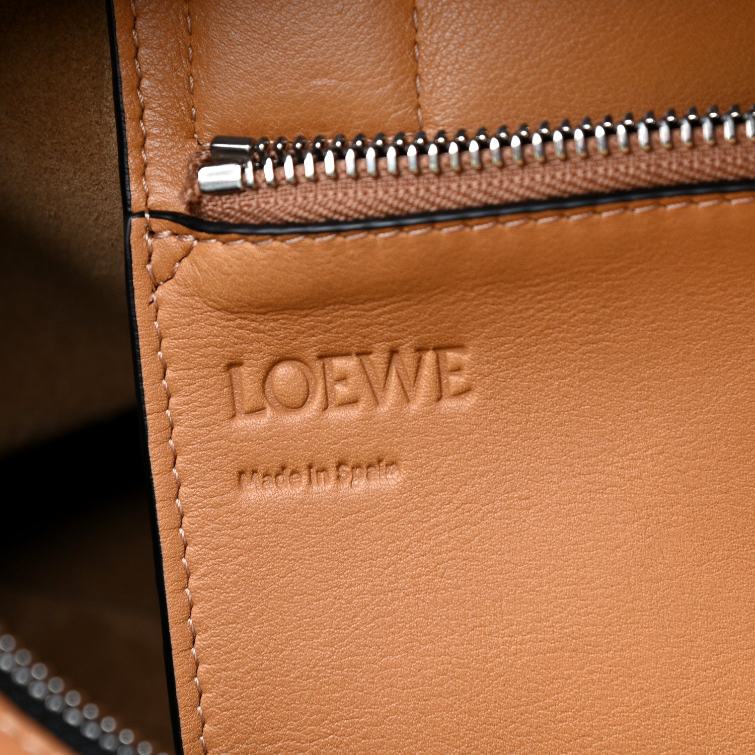 Loewe Calfskin Cube Two Tone Top Handle Bag Tan Black 6 of 9