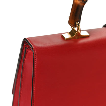 Gucci Moon Calfskin Web Large Dionysus Bamboo Top Handle Bag Hibiscus Red 15 of 17
