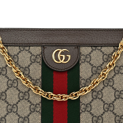 Gucci GG Supreme Monogram Web Small Ophidia Chain Shoulder Bag Brown 8 of 10