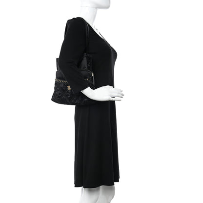 Chanel Nylon Grosgrain Large Lifestyle Pouch With Foldable Tote Black 2 of 14