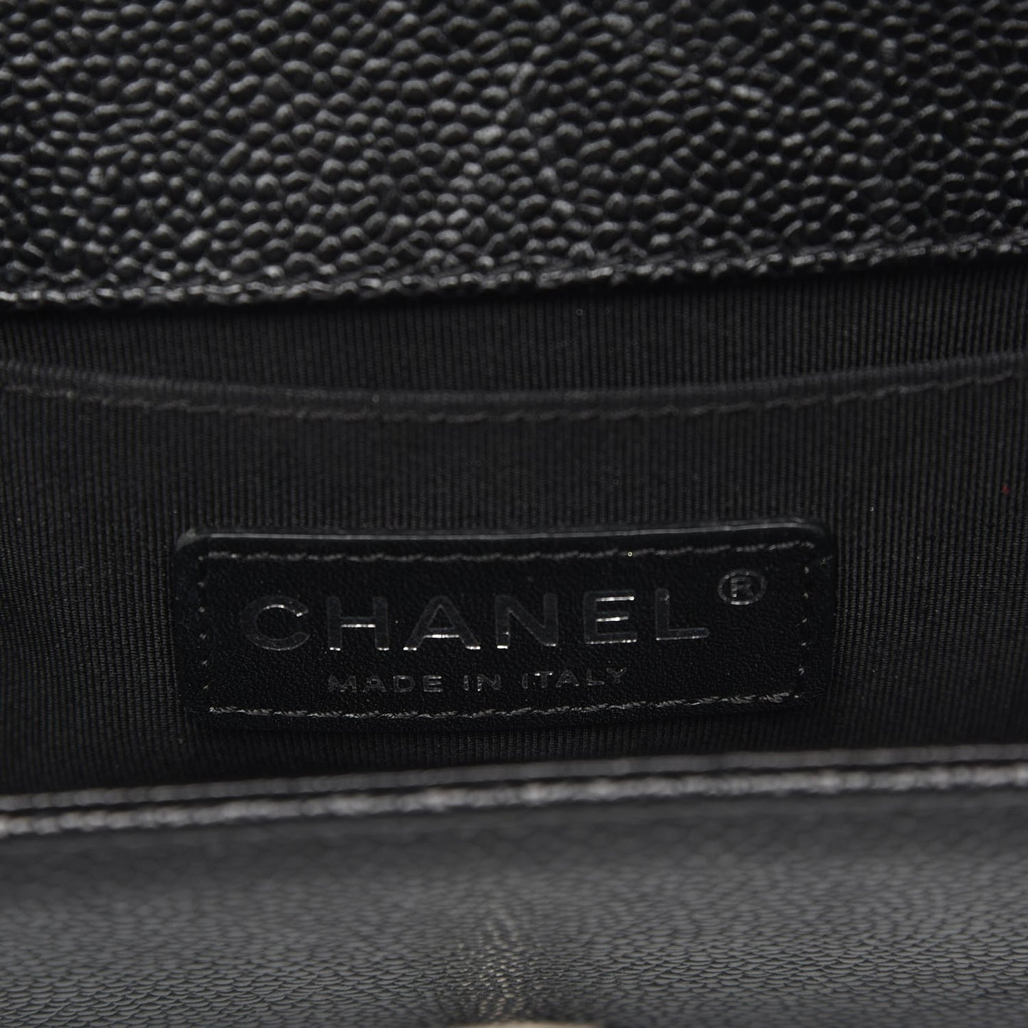 Caviar Quilted Small Boy Flap Black