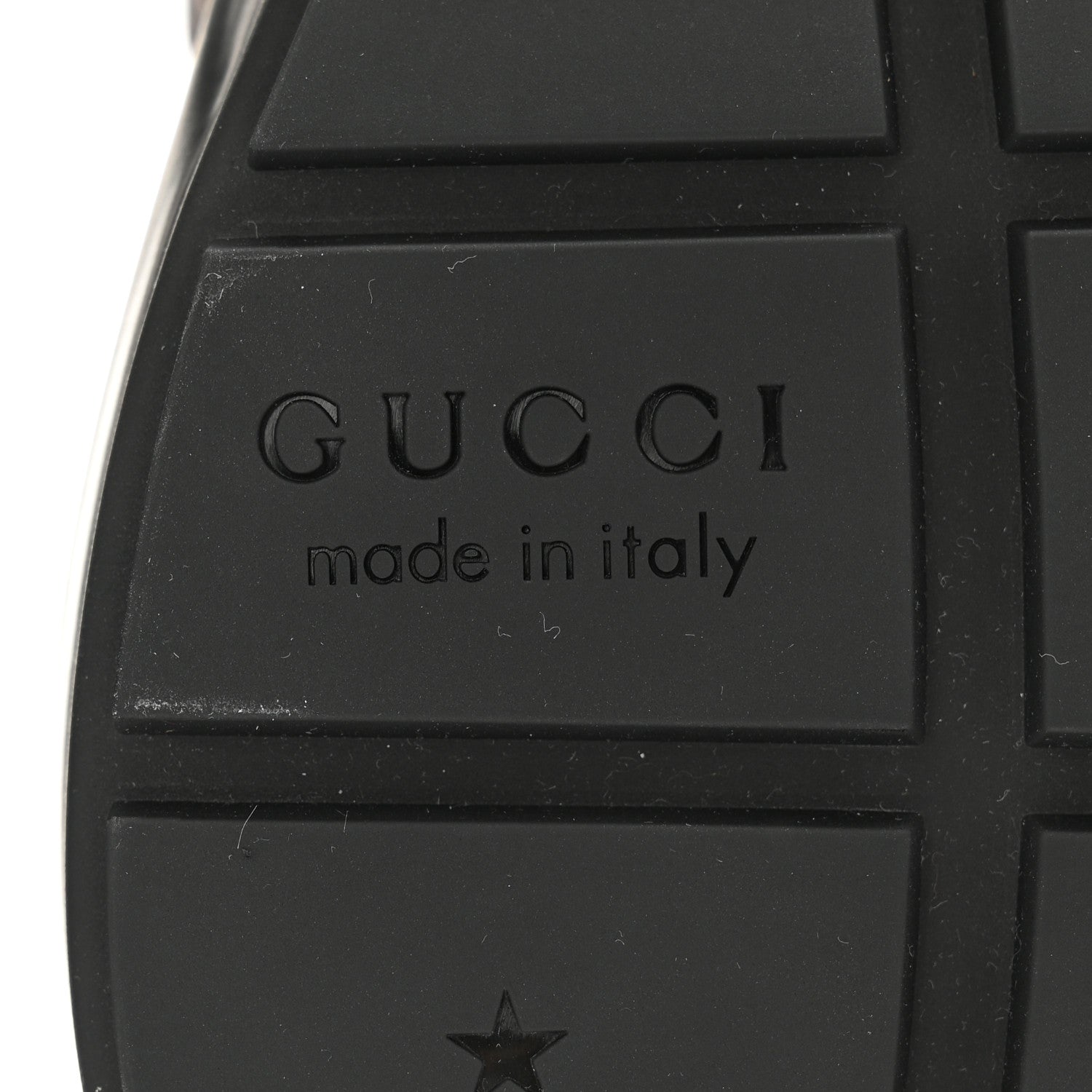 Gucci Monogram Textured Dollar Calfskin Mens Rhyton Sneakers 8 Black Khaki Beige 7 of 12