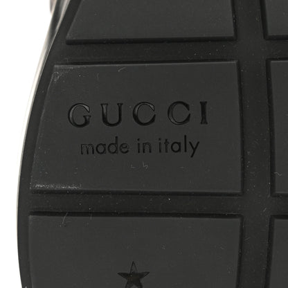 Gucci Monogram Textured Dollar Calfskin Mens Rhyton Sneakers 8 Black Khaki Beige 7 of 12