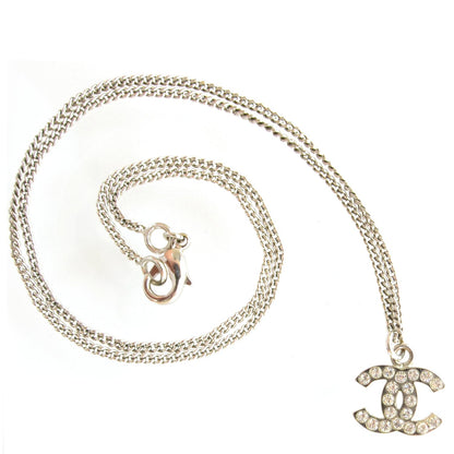 Chanel Crystal CC Necklace Silver 1 of 4