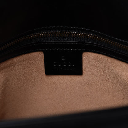 Gucci Calfskin Matelasse Large GG Marmont Shoulder Bag Black 9 of 11