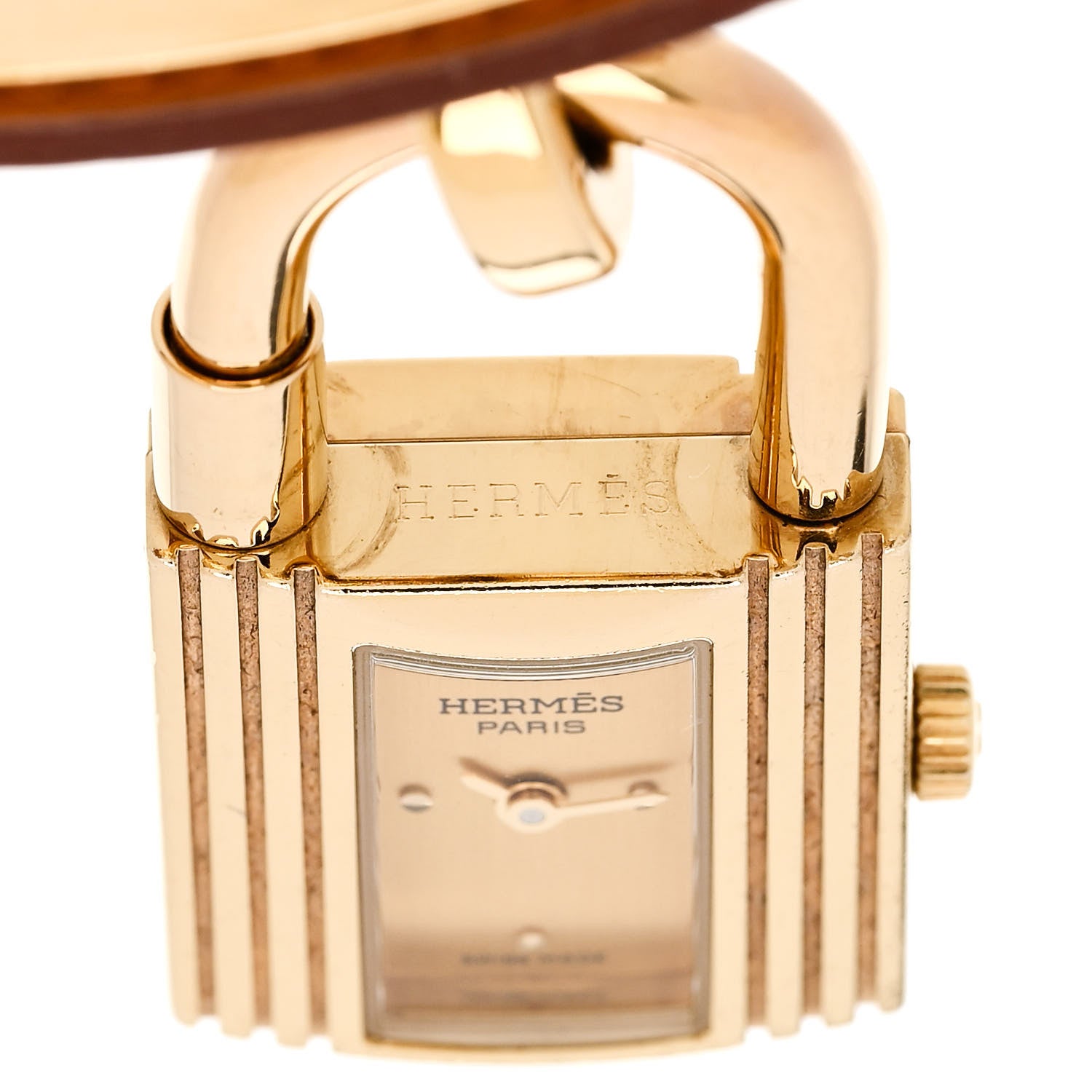 Hermes Stainless Steel Epsom 20mm Kelly Cadena Quartz Watch Gold 4 of 5