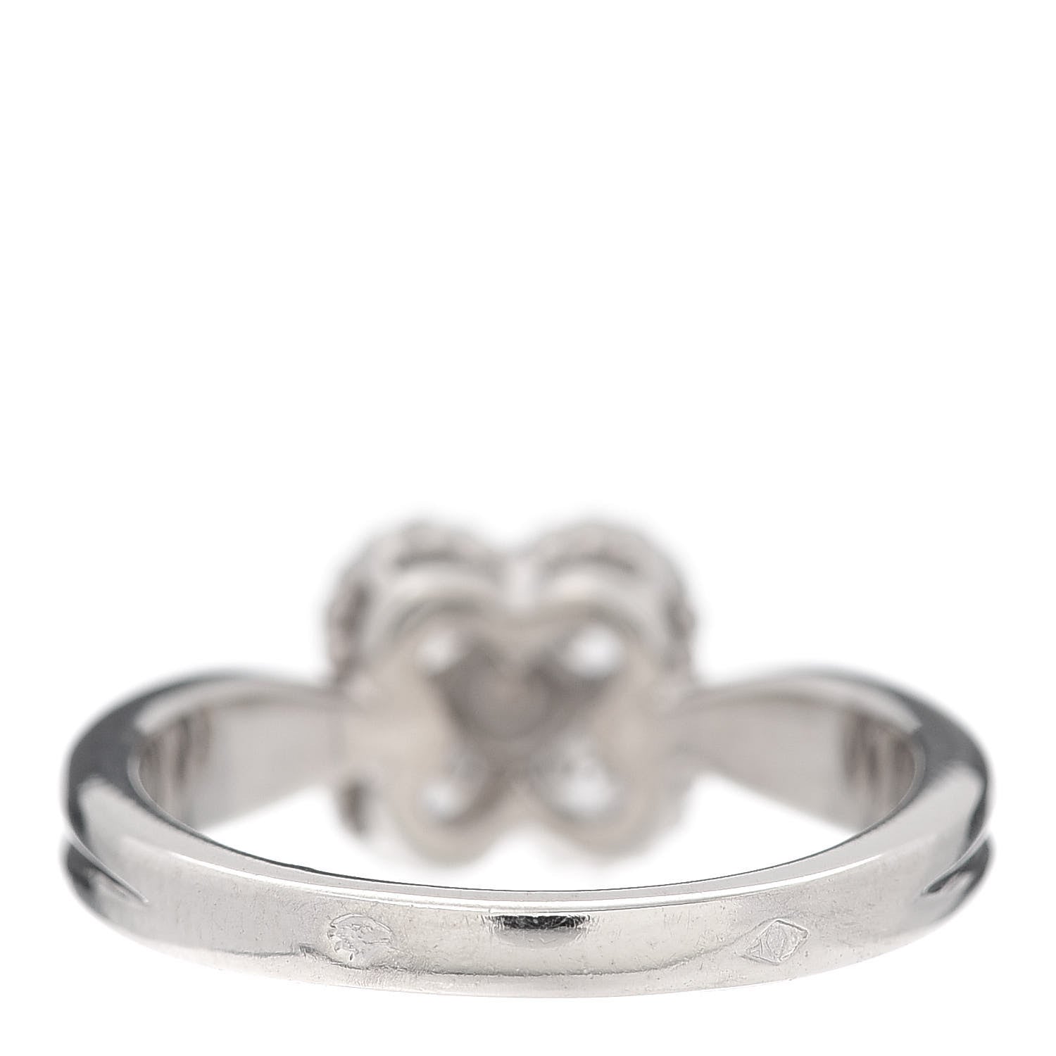 Van Cleef & Arpels 18K White Gold Diamond Arno Ring 50 5.25 3 of 5