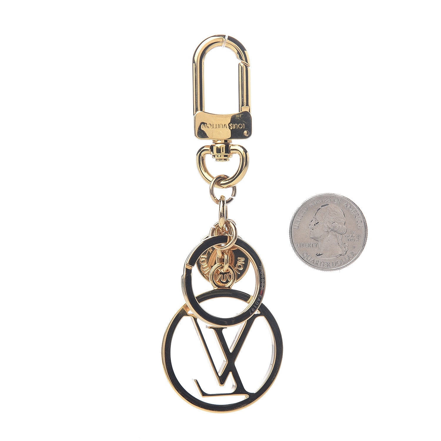 Louis Vuitton LV Circle Bag Charm Key Holder Gold 2 of 2