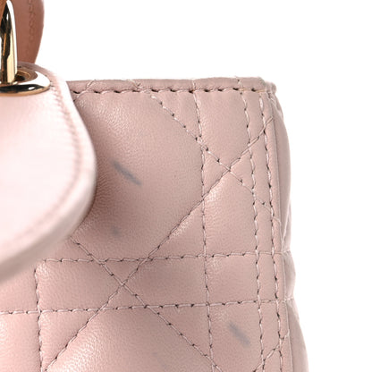 Christian Dior Lambskin Cannage Medium Lady Dior Light Pink 14 of 15