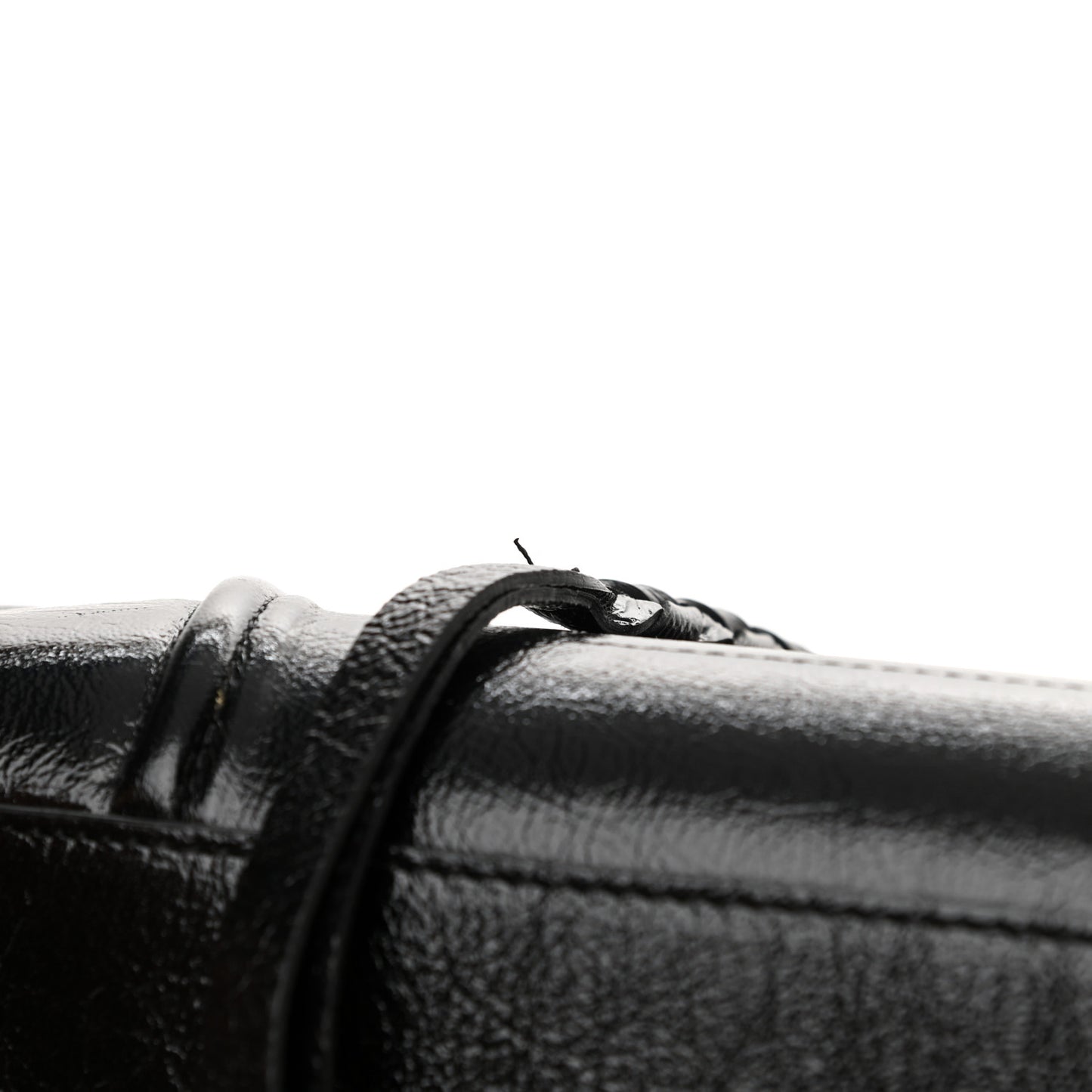 Shiny Goatskin Medium Phantom Luggage Black