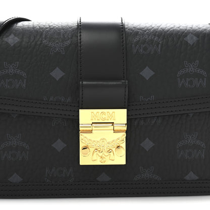 MCM Visetos Small Tracy Shoulder Bag Black 8 of 12
